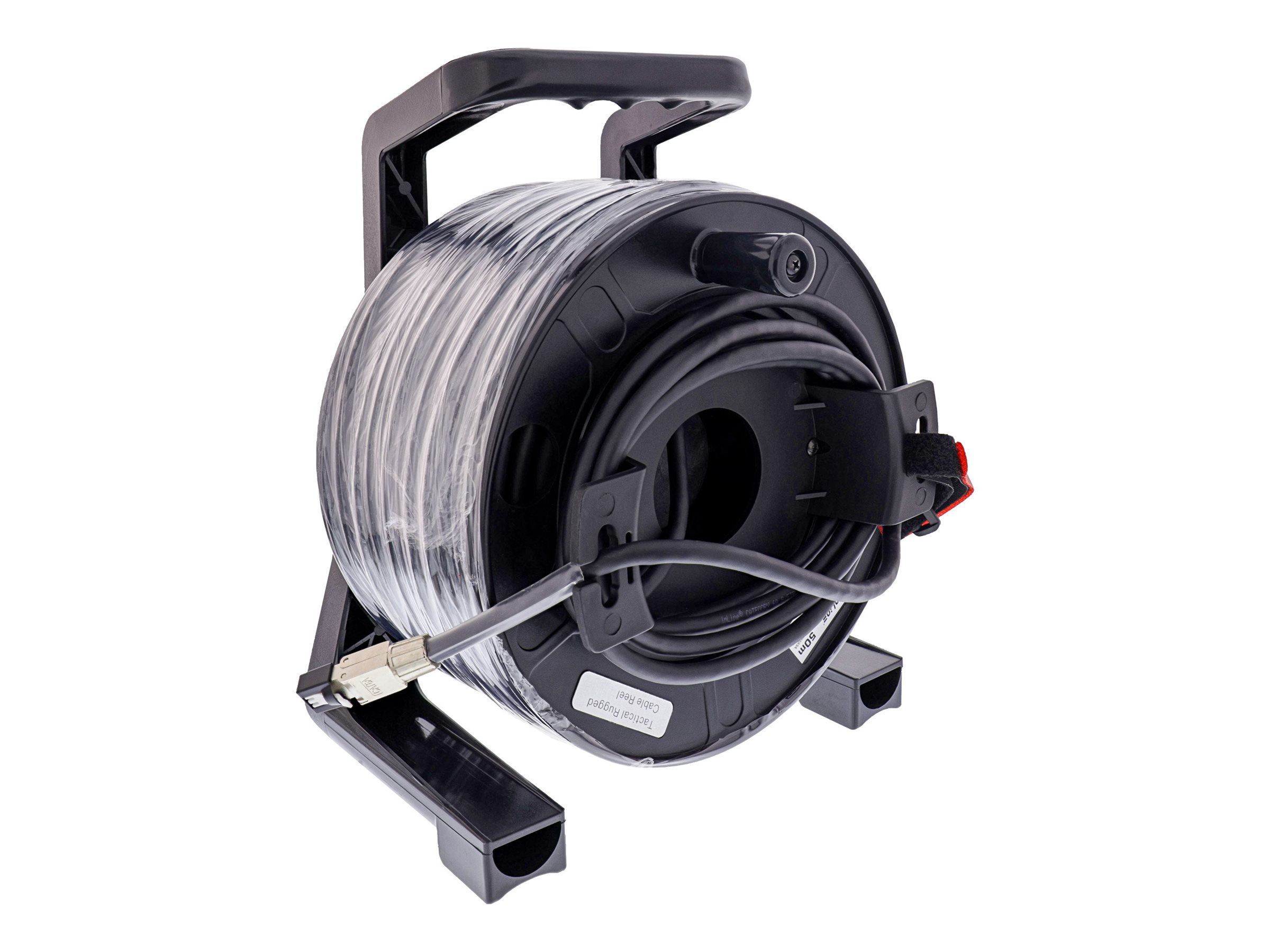 InLine - Netzwerkkabel - RJ-45 (M) zu RJ-45 (M) - 50 m - 7.8 mm - S/FTP, PiMF - CAT 6a - im Freien, verseilt, versenkbar (auf Spule), IP67