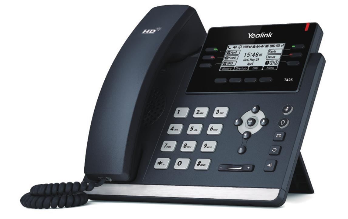 Yealink SIP-T42U - VoIP-Telefon mit Rufnummernanzeige - fünfwegig Anruffunktion