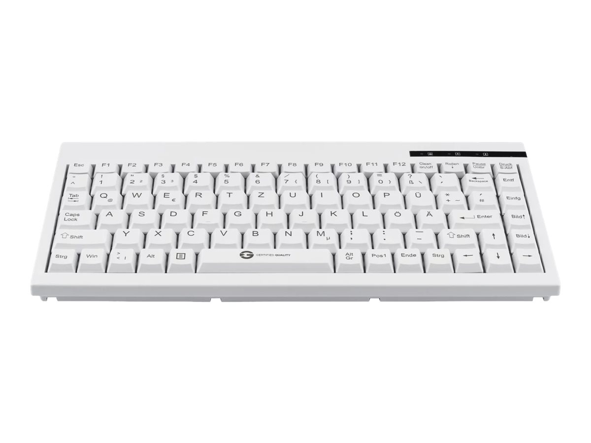 GCQ CleanType Easy Basic Compact - Tastatur - QWERTZ - Deutsch - weiß Eingabegerät