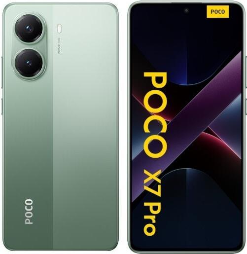 Xiaomi POCO X7 Pro - 5G Smartphone - Dual-SIM - RAM 12 GB / Interner Speicher 512 GB - OLED-Display - 6.67" - 2712 x 1220 Pixel (120 Hz) - 2 x Rückkamera 50 MP, 8 MP - front camera 20 MP - grün