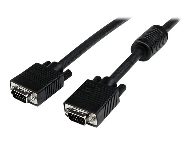 StarTech.com 1m VGA Monitorkabel - HD15-Pin Koax Kabel - Stecker/Stecker - VGA-Kabel - HD-15 (VGA) (M) zu HD-15 (VGA) (M) - 1 m - geformt, Daumenschrauben - Schwarz