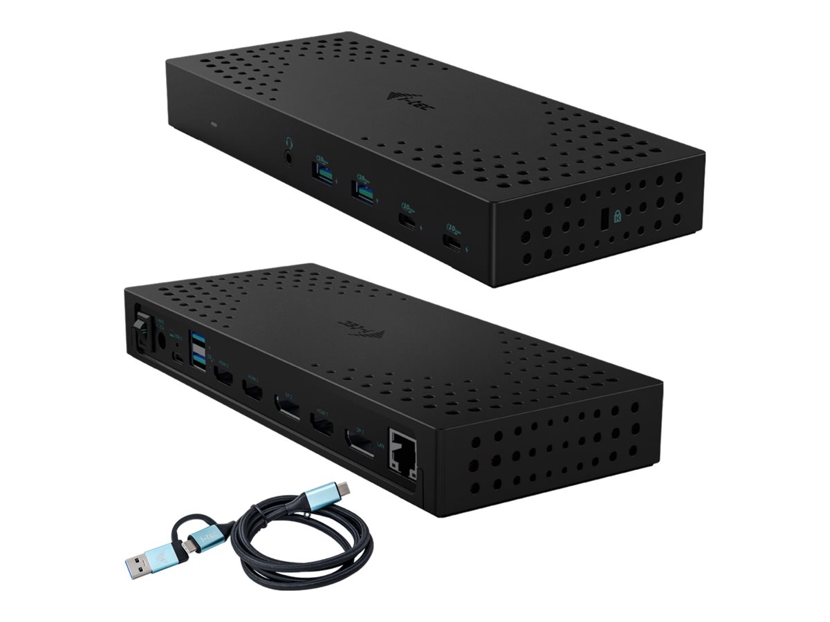 i-Tec - Dockingstation - USB-C / USB4 / USB 3.0 Thunderbolt 3 / Thunderbolt 4 - 2 x DP
3 x HDMI - 1GbE