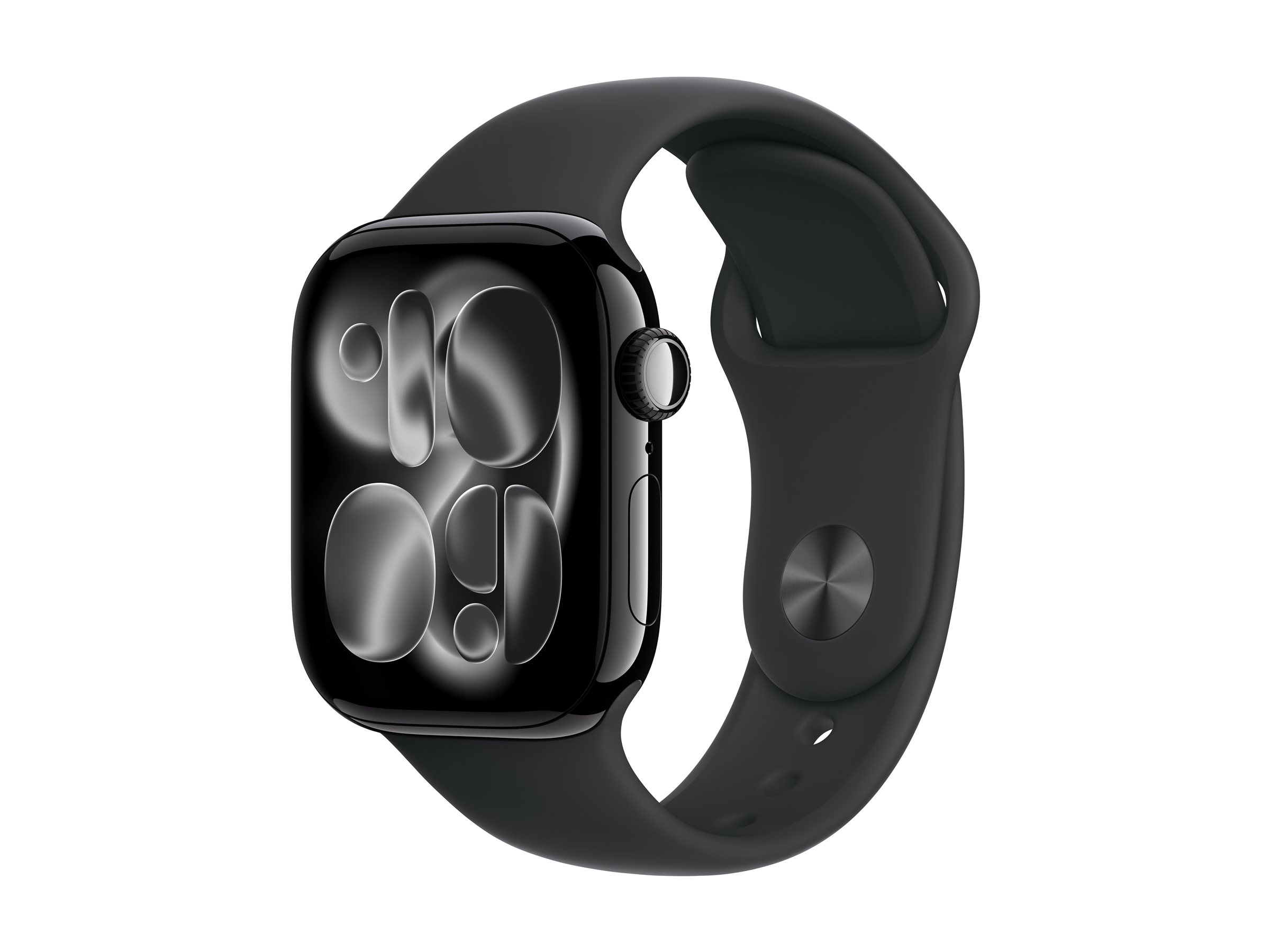 Apple Watch Series 11 GPS + Cellular 42mm Jet Black Aluminium Case with Black Sport Band - S/M