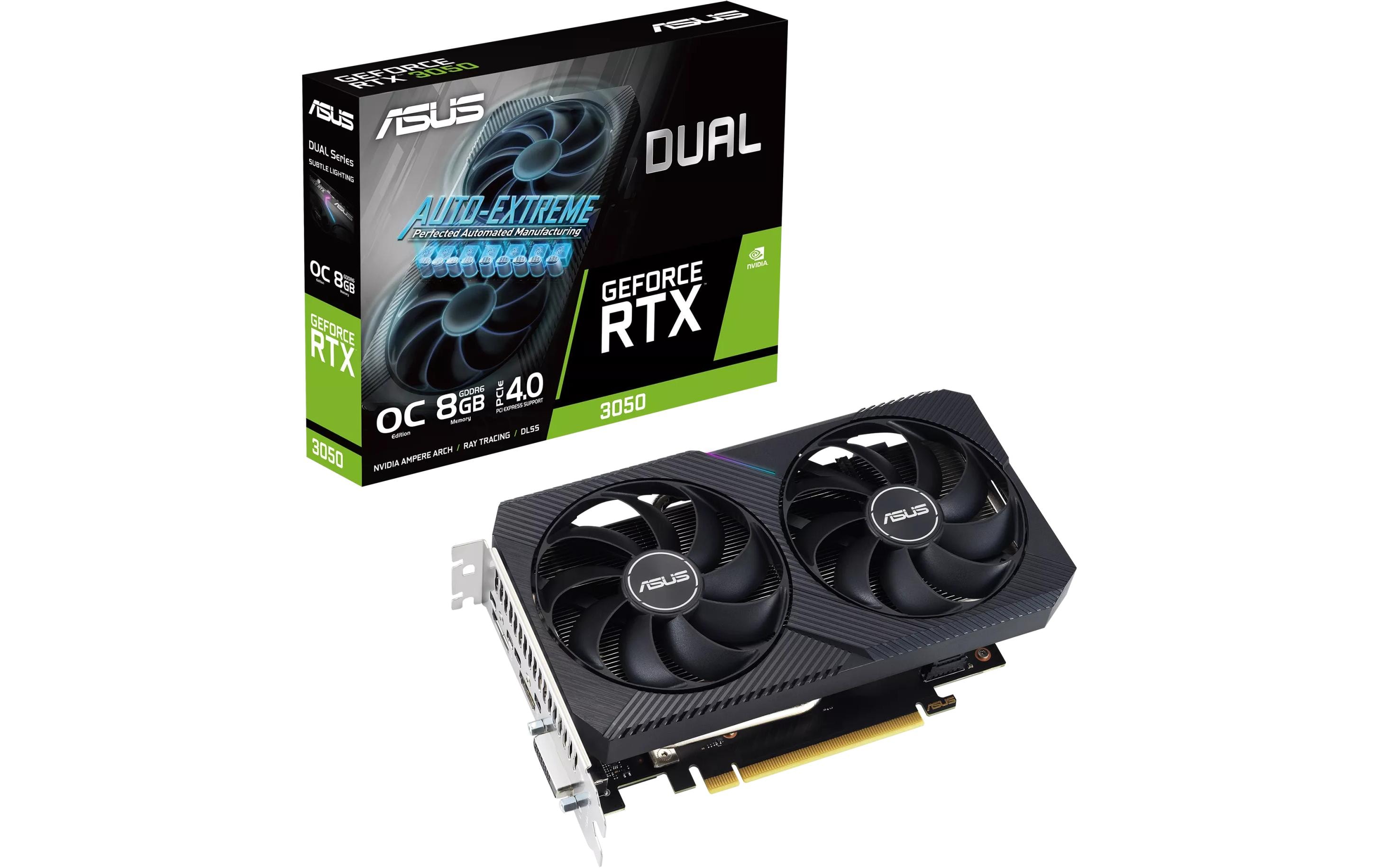 ASUS Dual GeForce RTX 3050 OC V2 Grafikkarte - 8GB GDDR6, DVI, HDMI, DP