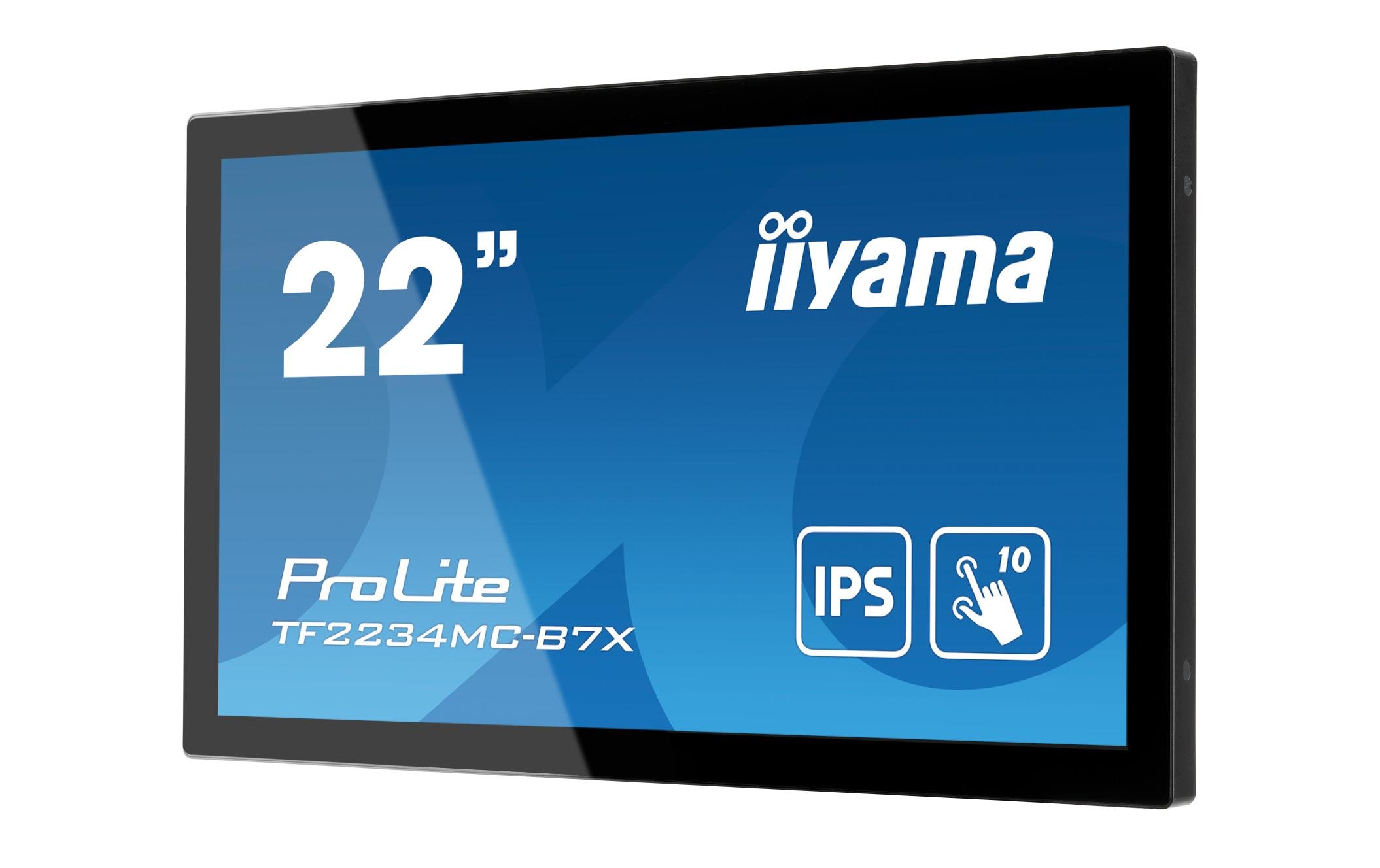 iiyama ProLite TF2234MC-B7X - LED-Monitor - 55.9 cm (22") (21.5" sichtbar) - offener Rahmen - Touchscreen - 1920 x 1080 Full HD (1080p) @ 60 Hz - IPS - 350 cd/m² - 1000:1 - 8 ms - HDMI, VGA, DisplayPort - Schwarz