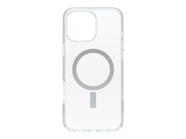 OtterBox Symmetry Series - Hintere Abdeckung für Mobiltelefon - kompatibel mit MagSafe - Polycarbonatschicht, thermoplastischer Elastomer (TPE) - klar - für Apple iPhone 16 Pro Max