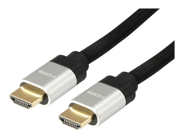 Equip Life - Ultra High Speed - HDMI-Kabel mit Ethernet - HDMI männlich zu HDMI männlich - 1 m - Schwarz - 8K Unterstützung