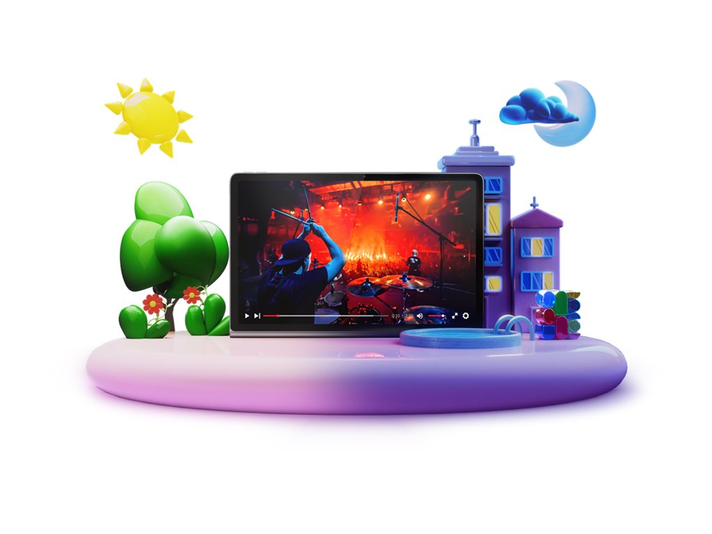 Lenovo Tab Plus ZADX - Tablet - Android 14 oder höher - 128 GB UFS card - 29.2 cm (11.5") IPS (2000 x 1200) - microSD-Steckplatz - Luna Gray