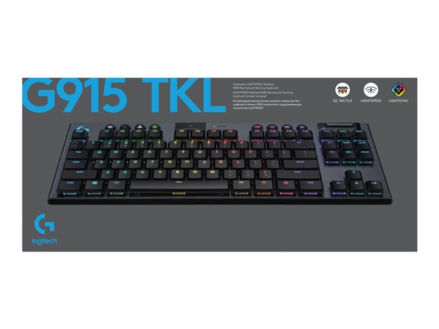 Logitech Gaming G915 TKL - Tastatur - QWERTZ - Deutsch - Kohle Eingabegerät