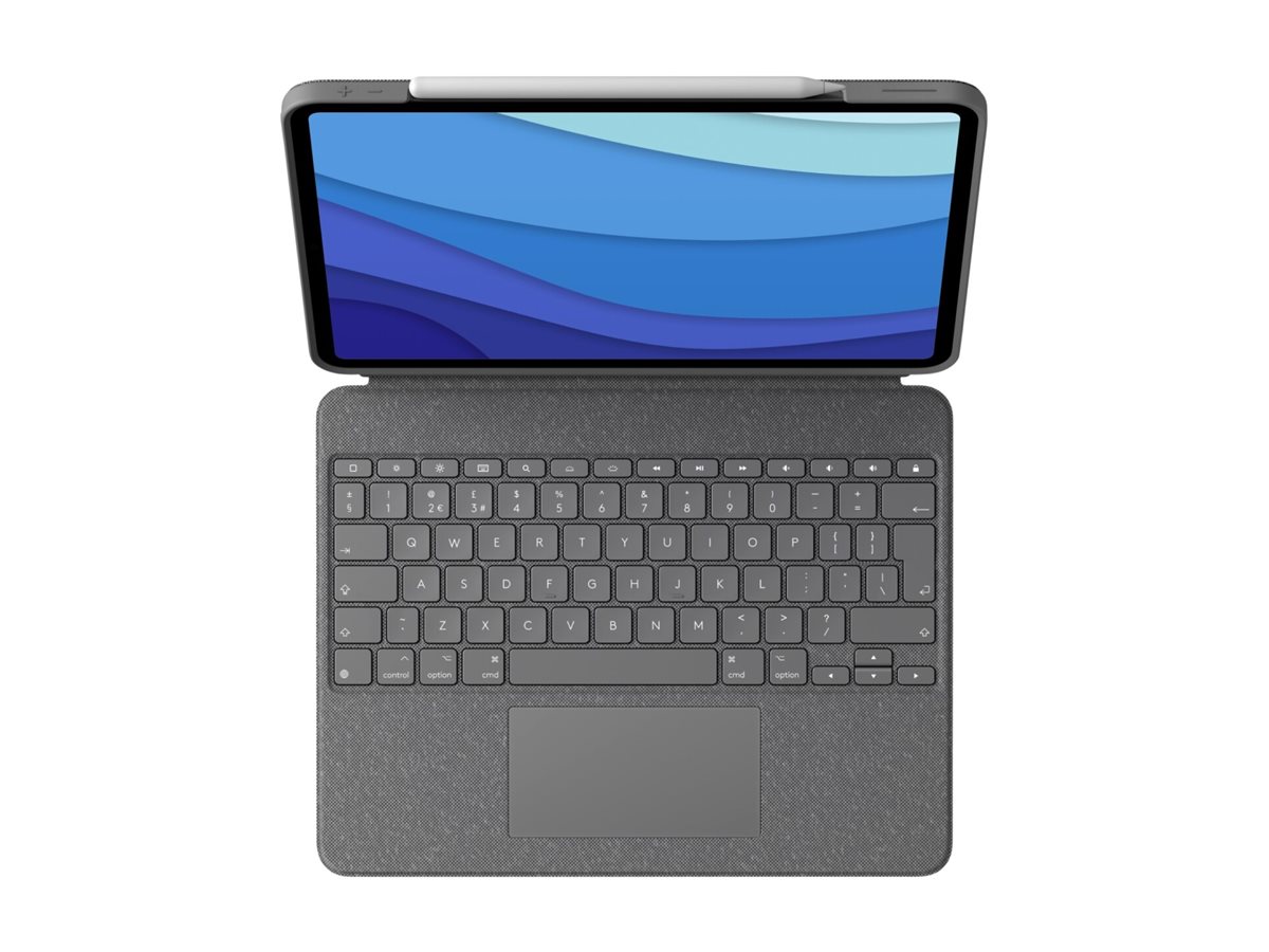 Logitech Combo Touch - Tastatur und Foliohülle - mit Trackpad - QWERTZ - Deutsch - Graphite Eingabegerät