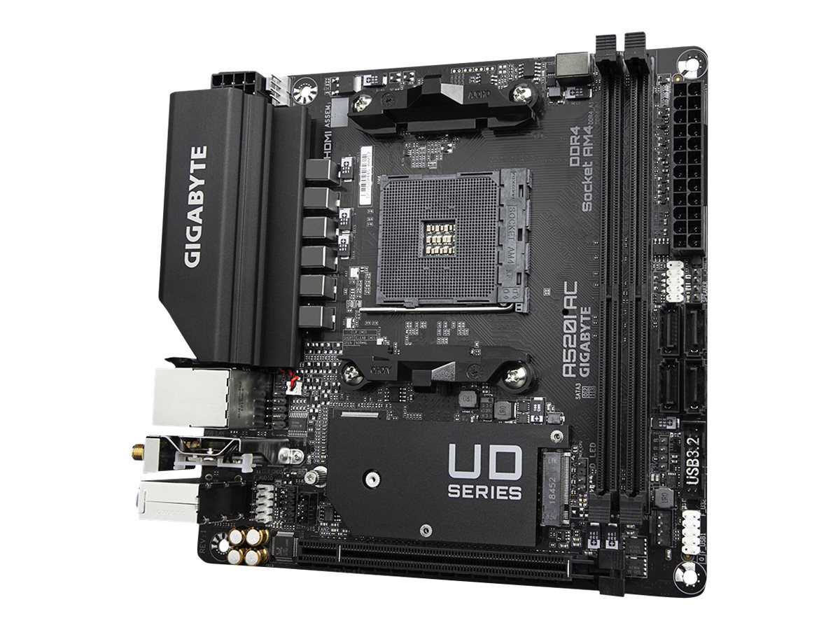 Gigabyte A520I AC - 1.0 - Motherboard - Mini-ITX - Socket AM4 - AMD A520