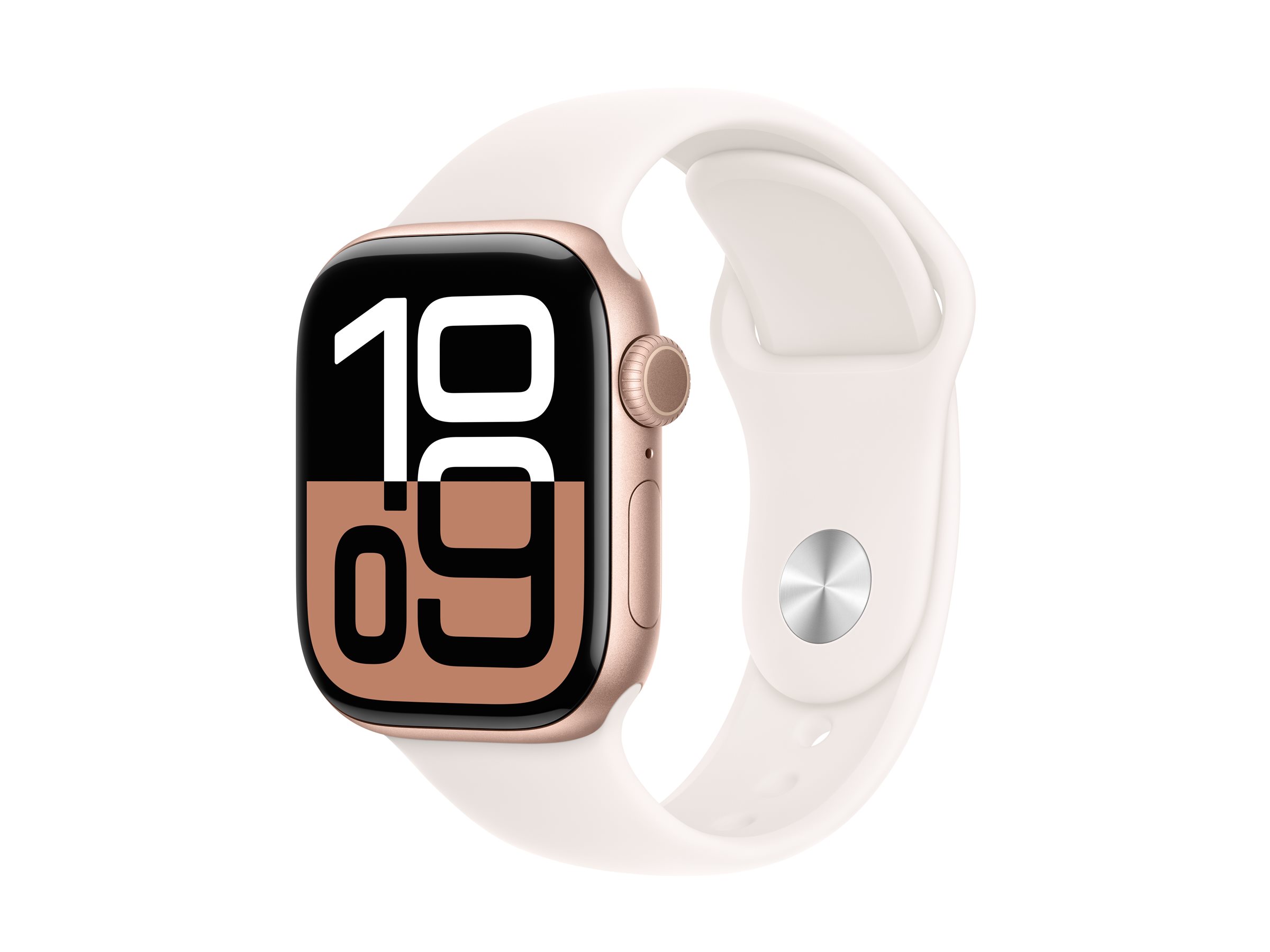 Apple Watch Series 10 GPS + Cellular 42mm Rose Gold Aluminium Case mit Light Blush Sport Band - M/L (MWXA3QF/A)
