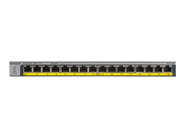 NETGEAR GS116LP - Switch - 16 AnschlÃ¼sse - an Rack montierbar