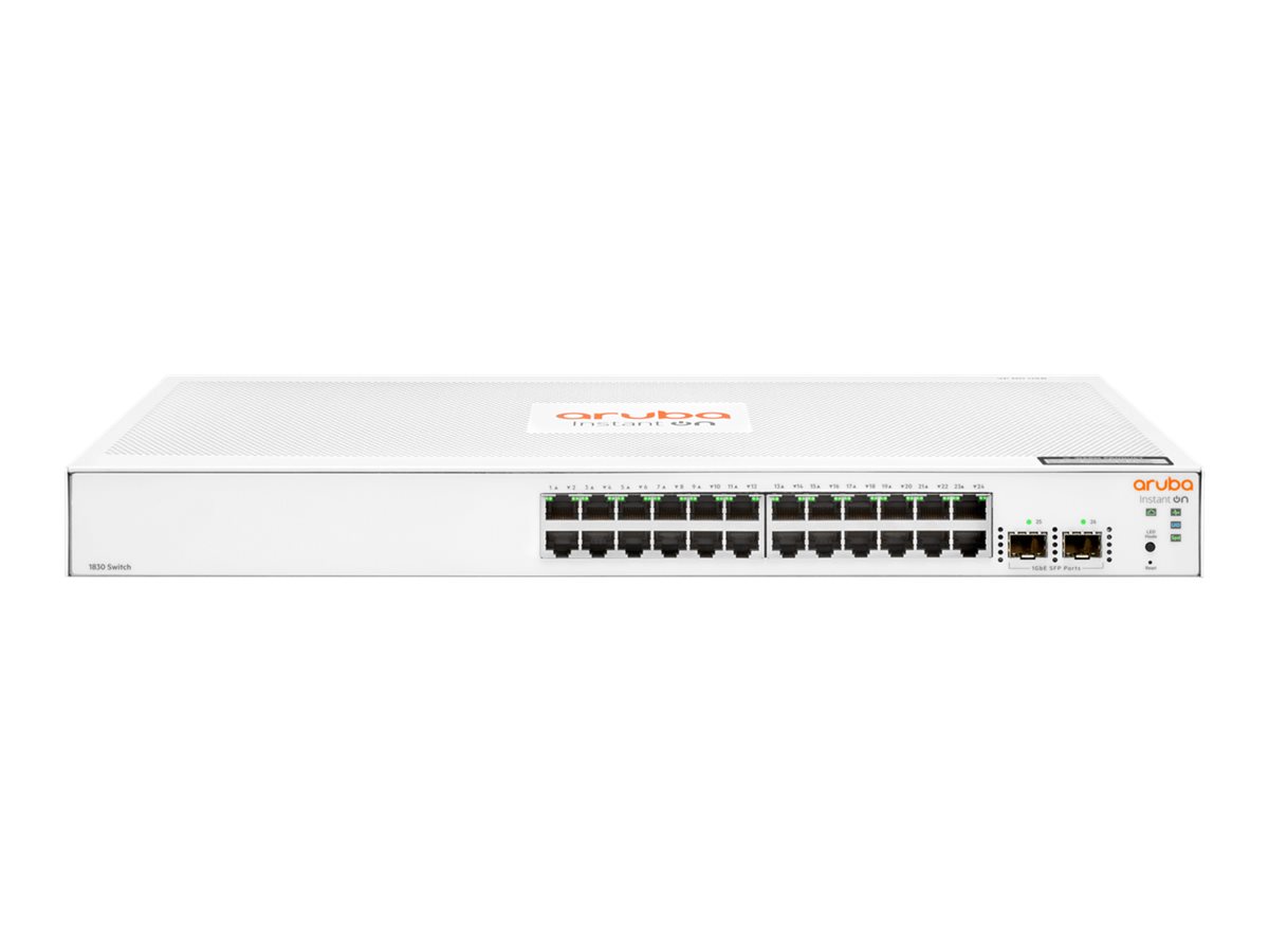 HPE Networking Instant On 1830 24G 2SFP Switch - Switch - 24 AnschlÃ¼sse - Smart - an Rack montierbar