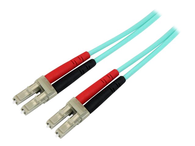 StarTech.com Aqua OM4 Duplex Multimode Fiber - 16 ft / 5m - 100 Gb - 50/125 - OM4 Fiber - LC to LC Fiber Patch Cable (450FBLCLC5) - Netzwerkkabel - LC Multi-Mode (M) bis LC Multi-Mode (M) - 5 m - Glasfaser - Duplex - 50/125 Mikrometer - OM4 - Aquamarin