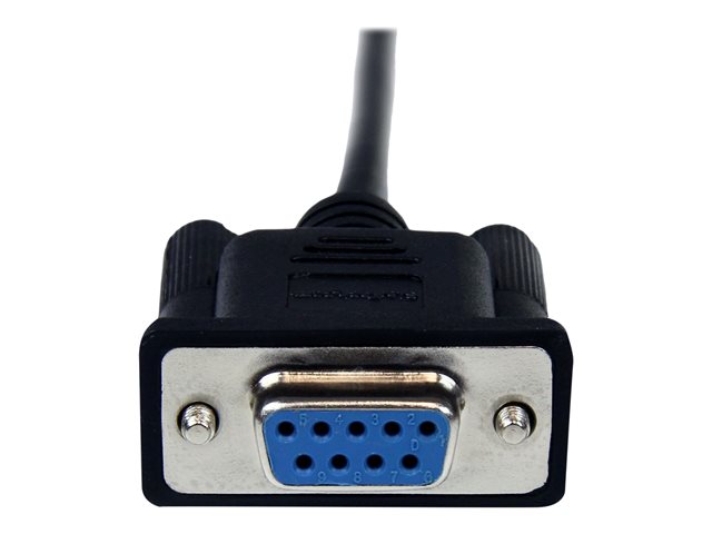 StarTech.com 2m Seriell DB9 RS-232 Nullmodemkabel - Schwarz - Stecker/Buchse - 9 Pin Null Modem Kabel - Nullmodemkabel - DB-9 (W) zu DB-9 (M) - 2 m - Schwarz - für P/N: 1P3FPC-USB-SERIAL, ICUSB2321F, ICUSB2324I, ICUSB232V2, PEX2S953, PEX2S953LP