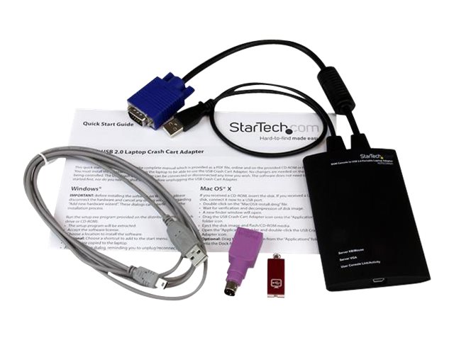 StarTech.com Tragbarer KVM Konsolen auf USB 2.0 Laptop Adapter - KVM-Switch - 1 Anschlüsse