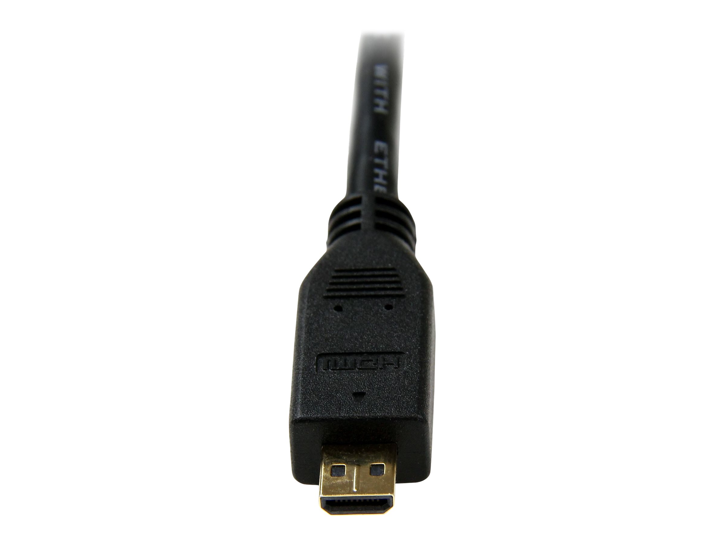StarTech.com 2 m High Speed HDMI-Kabel mit Ethernet - HDMI auf HDMI Micro - Stecker/Stecker - HDMI-Kabel mit Ethernet - HDMI männlich zu 19 pin micro HDMI Type D männlich - 2 m - Schwarz