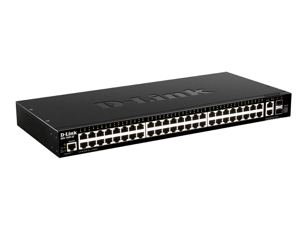 D-Link DGS 1520-52 - Switch - 52 Anschlüsse - Smart - an Rack montierbar