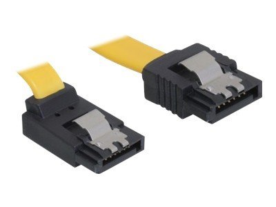 Delock Cable SATA - SATA-Kabel - Serial ATA 150/300/600 - SATA (W) zu SATA (W) - 70 cm - eingerastet, nach oben gewinkelter Stecker, gerader Stecker - Gelb