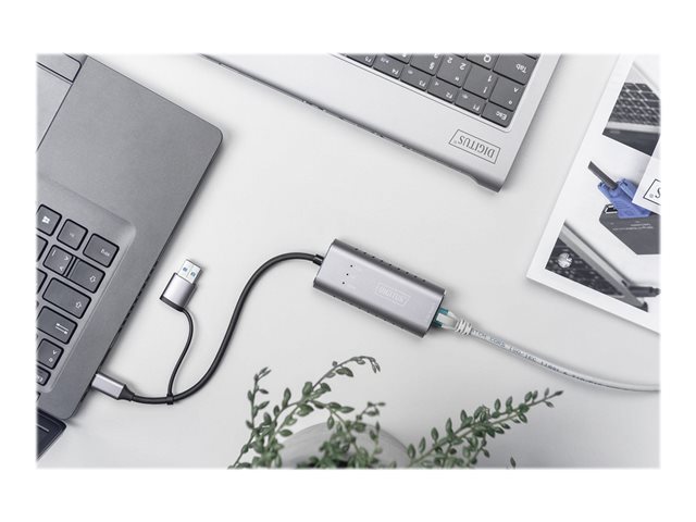 DIGITUS DN-3028 - Netzwerkadapter - USB-C / USB-A - 2.5GBase-T