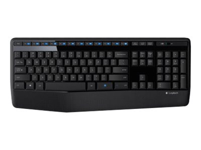 Logitech Wireless Combo MK345 - Tastatur-und-Maus-Set - kabellos - 2.4 GHz - Französisch - Schwarz, Blau