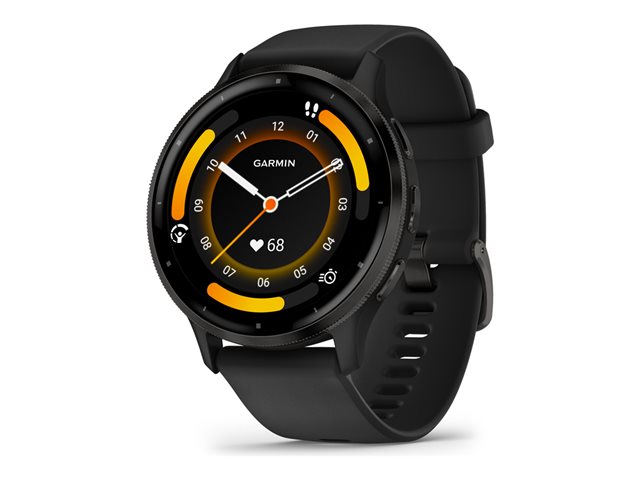 Garmin Venu 3 - schwarzes faserverstärktes Polymer - intelligente Uhr mit Band - 8 GB