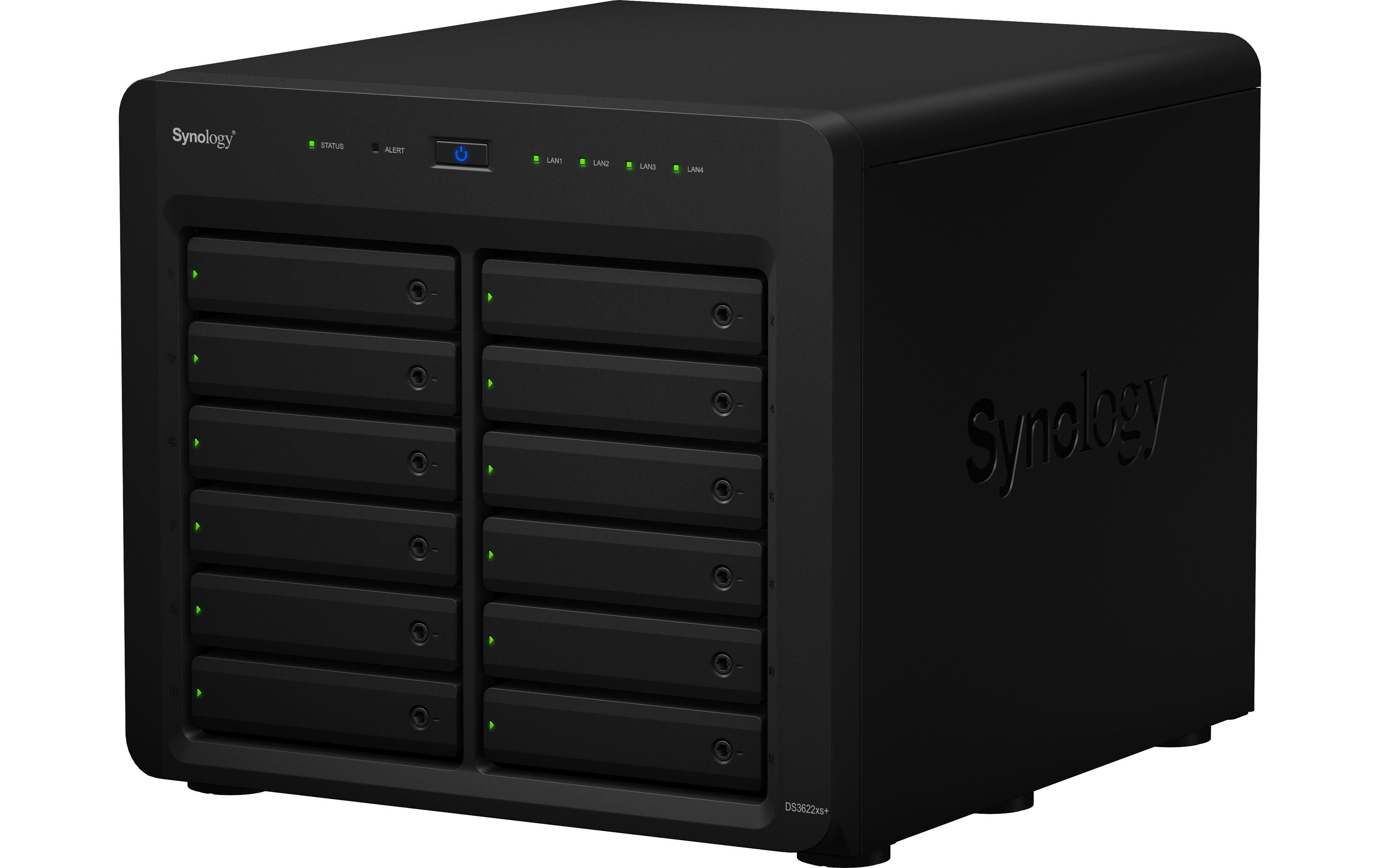 Synology Disk Station DS3622XS+ - NAS-Server - 12 Schächte - SATA 6Gb/s - RAID RAID 0, 1, 5, 6, 10, JBOD, RAID F1 - RAM 16 GB - Gigabit Ethernet / 10 Gigabit Ethernet - iSCSI Support