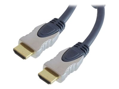 Shiverpeaks Professional - HDMI-Kabel mit Ethernet - HDMI männlich zu HDMI männlich - 3 m - abgeschirmt - Blau