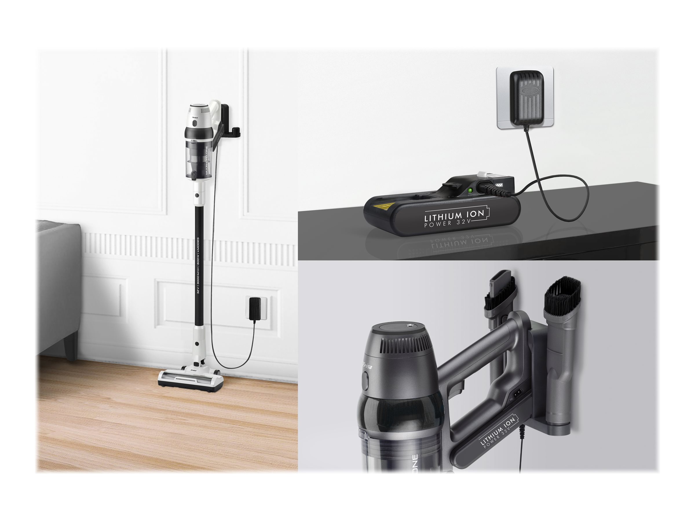 Trisa Quick Clean Professional T9670 - Staubsauger - schnurlos - Stange kurz/Handgerät