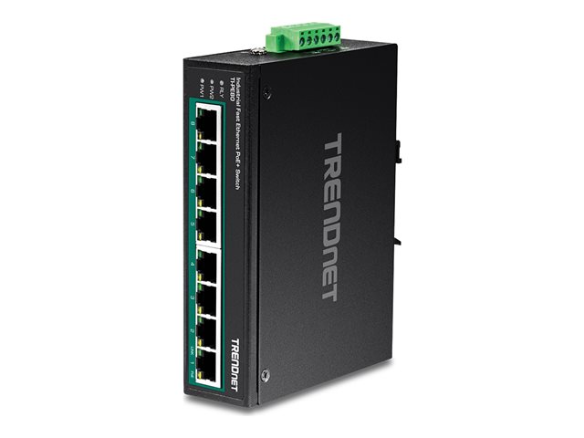 TRENDnet TI-PE80 - Industrial - Switch - 8 Anschlüsse - TAA-konform