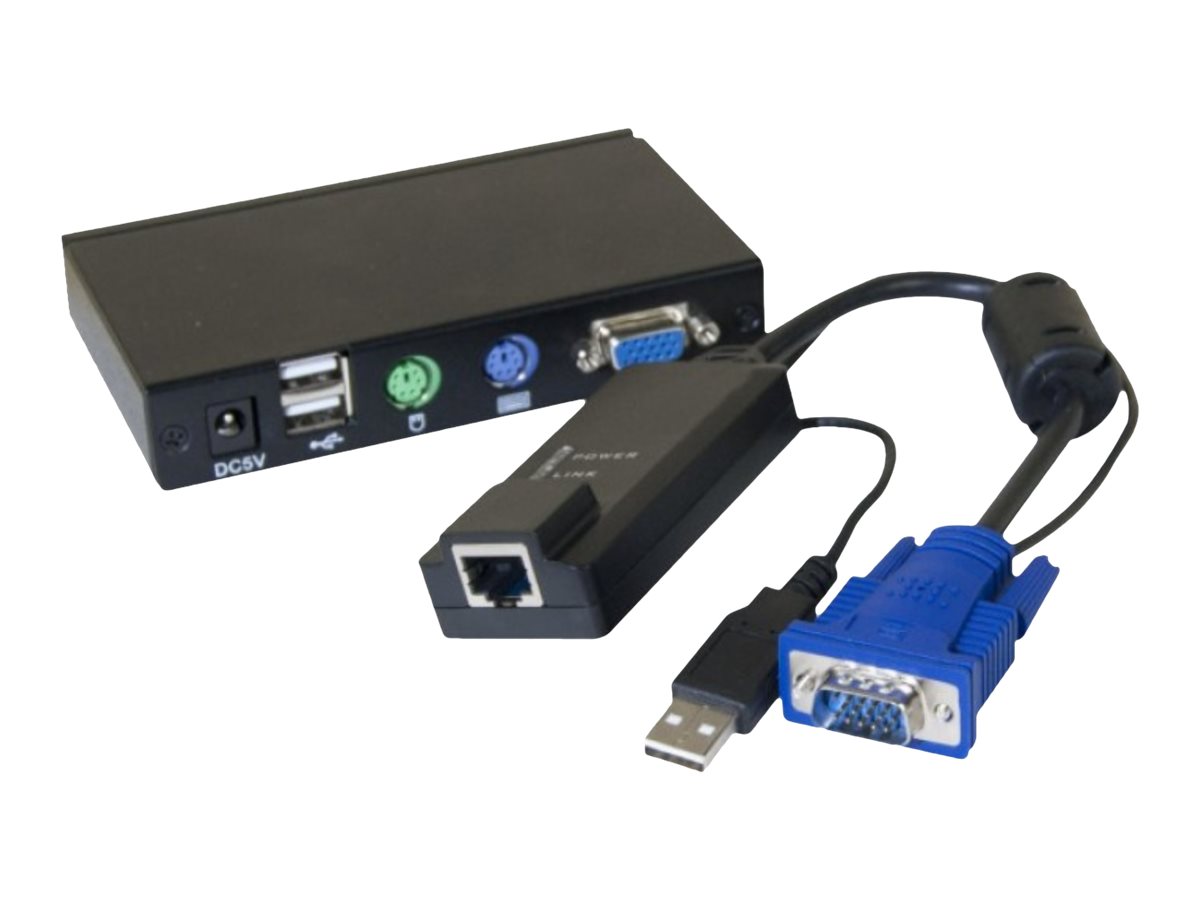 DEXLAN - Sender und Empfänger - KVM-Extender - über CAT 5 - PS/2, USB - bis zu 100 m
