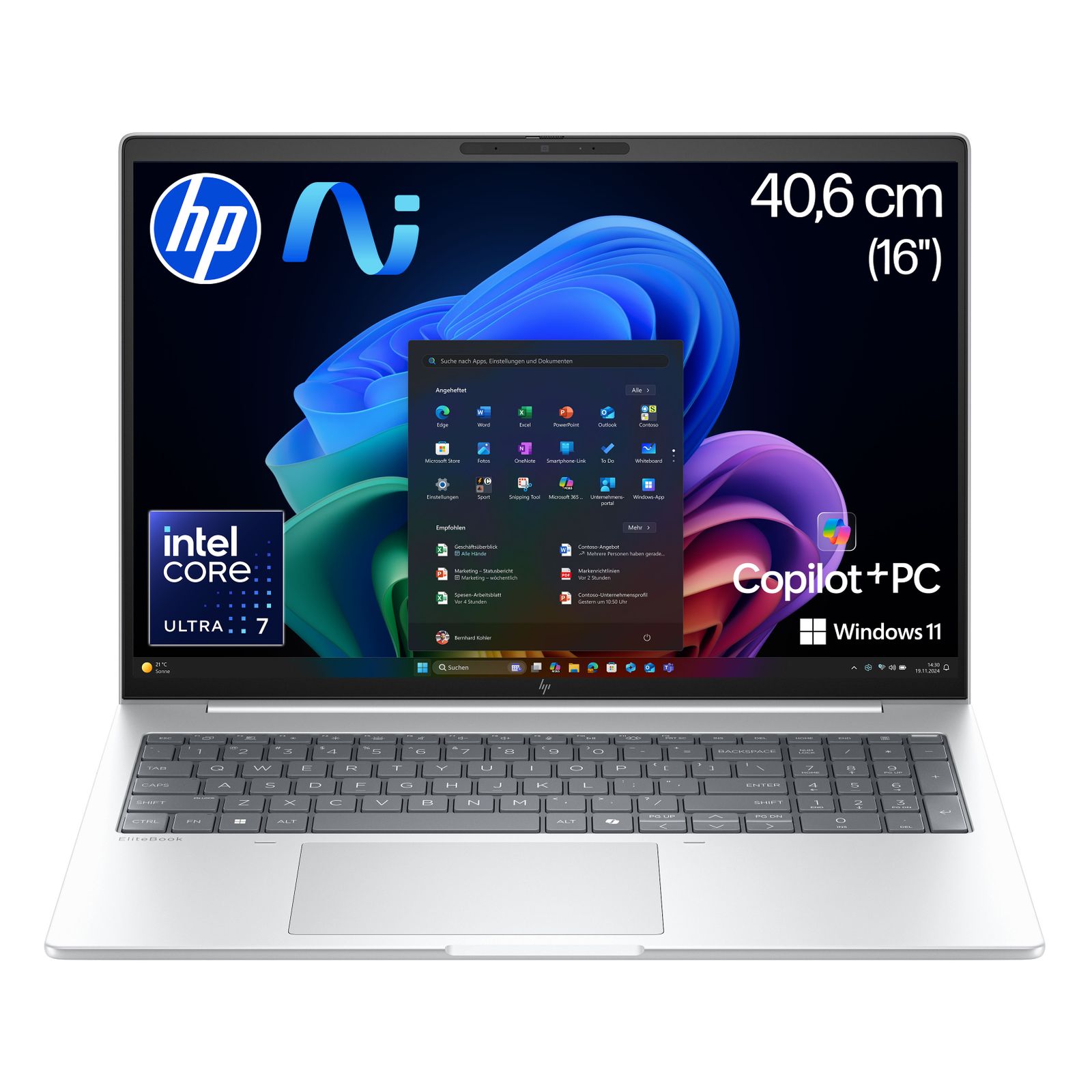 HP EliteBook 8 G1a Notebook Next Gen AI - 40.6 cm (16") - Ryzen AI 7 350 - 64 GB RAM - 1 TB SSD - 5G - Deutsch