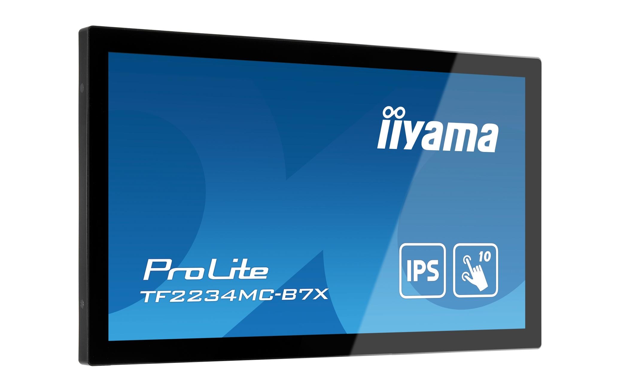 iiyama ProLite TF2234MC-B7X - LED-Monitor - 55.9 cm (22") (21.5" sichtbar) - offener Rahmen - Touchscreen - 1920 x 1080 Full HD (1080p) @ 60 Hz - IPS - 350 cd/m² - 1000:1 - 8 ms - HDMI, VGA, DisplayPort - Schwarz