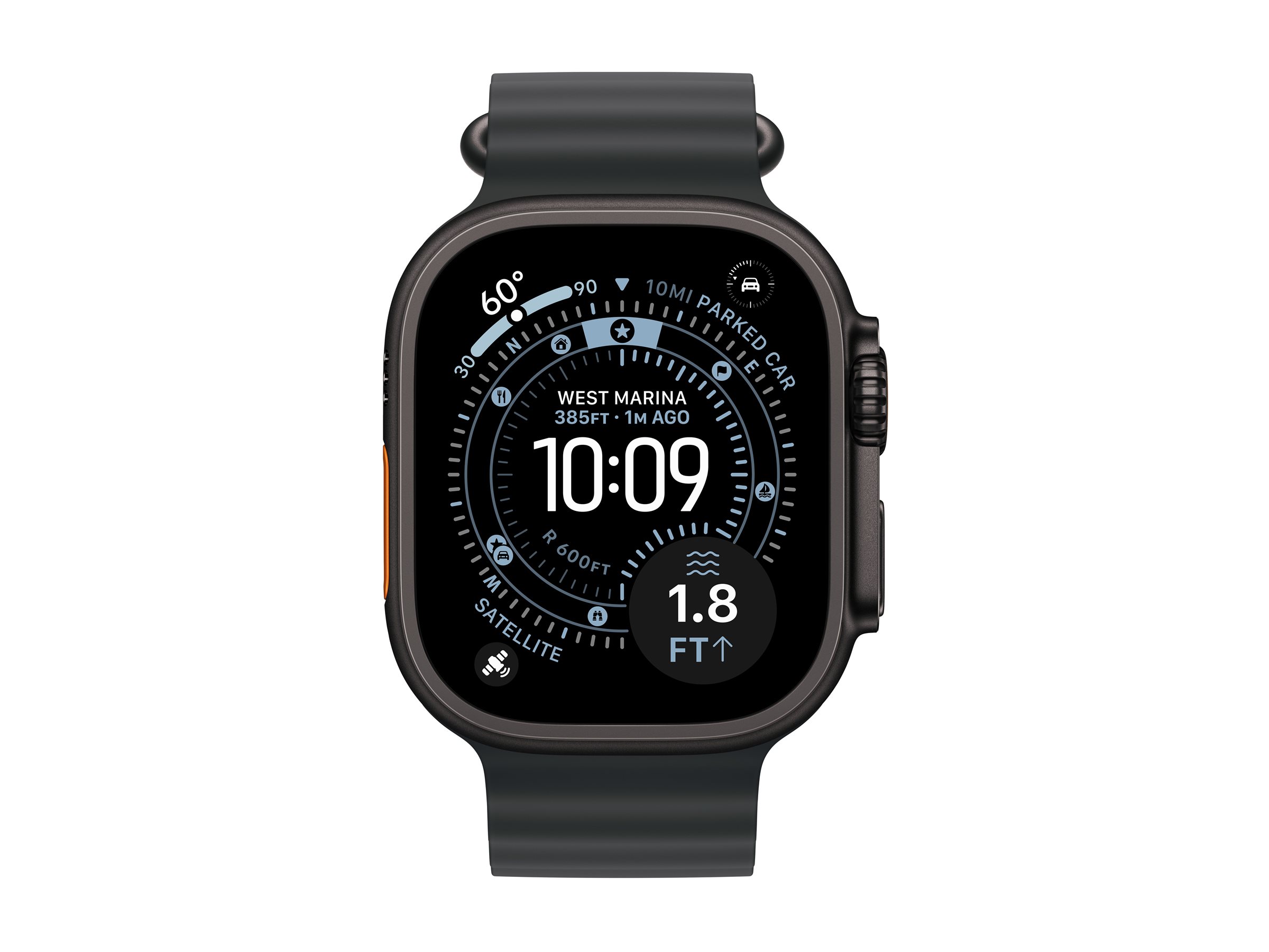 Apple Watch Ultra 3 GPS + Cellular 49mm Black Titanium Case with Black Ocean Band