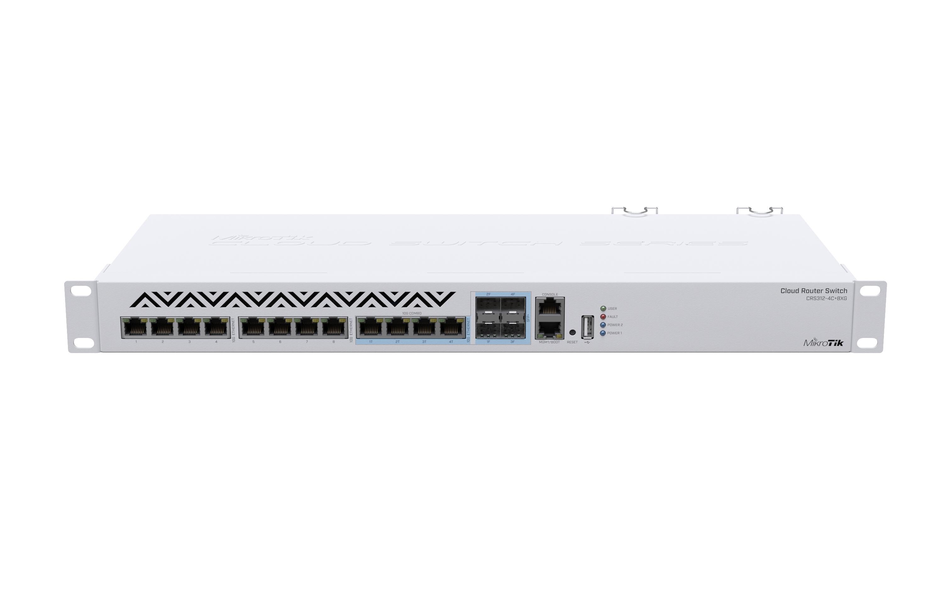 MikroTik Cloud Router Switch CRS312 Dual Boot Rackmount 10G Managed Switch, 8x RJ-45, 4x RJ-45/SFP+