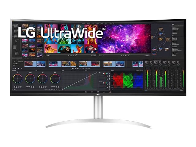 LG UltraWide 40WP95XP-W - LED-Monitor - gebogen - 101.6 cm (40") (39.7" sichtbar) - 5120 x 2160 5K2K UltraWide - Nano IPS - 300 cd/m² - 1000:1 - HDR10 - 5 ms - 2xHDMI, DisplayPort, USB-C, Thunderbolt 4 - Lautsprecher - weiß