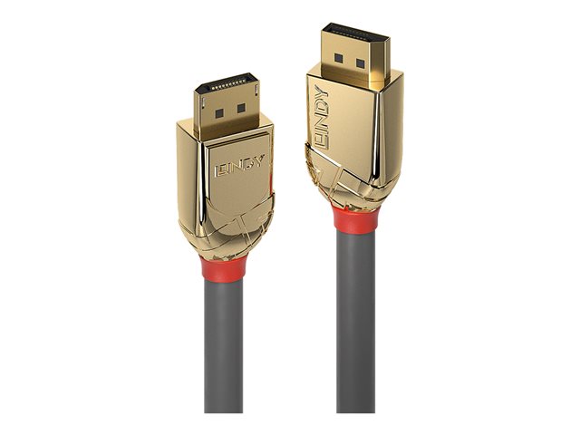 Lindy Gold Line - DisplayPort-Kabel - DisplayPort (M) zu DisplayPort (M) - DisplayPort 1.2 - 15 m - 4K Unterstützung - Grau