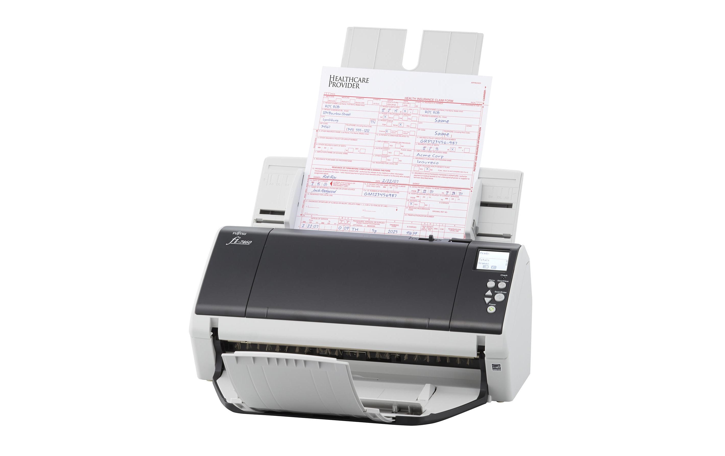 Ricoh fi-7460 - Dokumentenscanner - Dual CCD - Duplex - 304.8 x 431.8 mm - 600 dpi x 600 dpi - bis zu 60 Seiten/Min. (einfarbig) / bis zu 60 Seiten/Min. (Farbe) - automatischer Dokumenteneinzug (100 Blätter) - USB 3.0