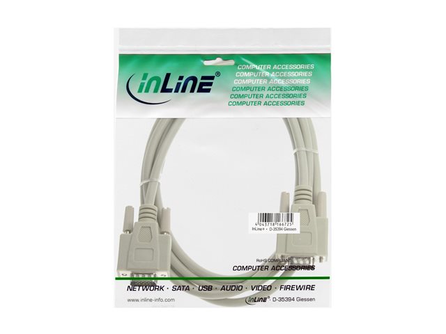 InLine - VGA-Kabel - HD-15 (VGA) (M) zu HD-15 (VGA) (M) - 1 m - geformt - beige
