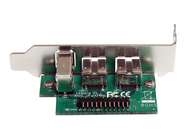 StarTech.com 3 Port 2b 1a 1394 Mini PCI Express FireWire-Kartenadapter - FireWire-Adapter - PCIe Mini Card - 2 Anschlüsse