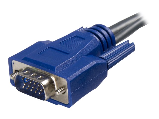 StarTech.com 1,8m ultradünnes USB VGA 2-in-1-KVM-Kabel - Tastatur- / Video- / Maus- (KVM-) Kabel - USB, HD-15 (VGA) (M) zu HD-15 (VGA) (M) - 1.8 m - Schwarz - für P/N: SV1631DUSBU, SV1631DUSBUK, SV431DUSBU, SV831DUSBAU, SV831DUSBU, SV831DUSBUK