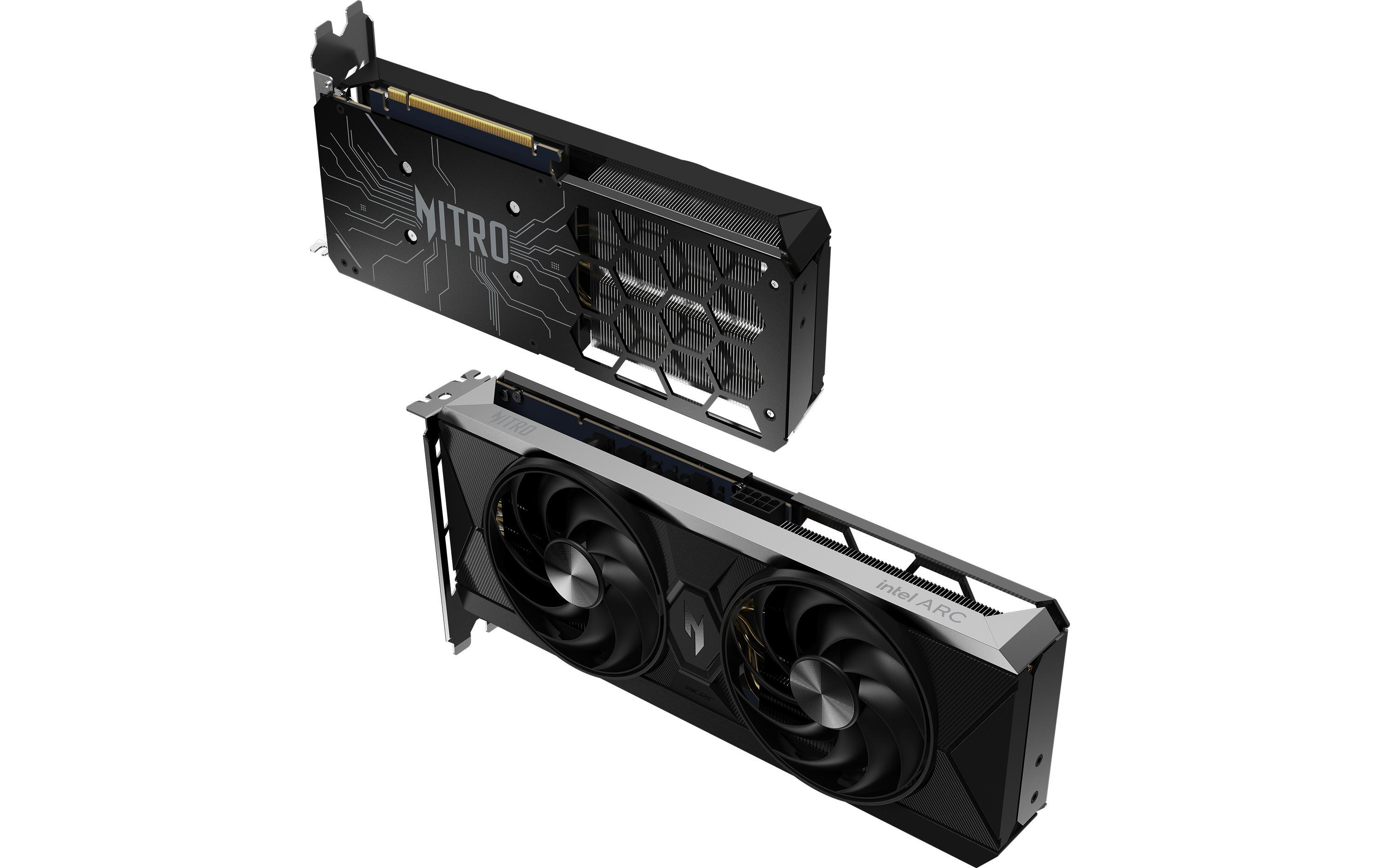 Acer Nitro Intel Arc B580 OC - Grafikkarten - Arc B580 - 12 GB GDDR6 - PCIe 4.0 x8 - HDMI, 3 x DisplayPort - Schwarz