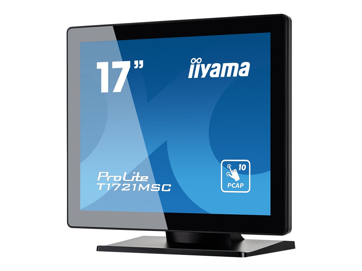 iiyama ProLite T1721MSC-B2 - LED-Monitor - 43 cm (17") - Touchscreen - 1280 x 1024 SXGA @ 75 Hz - TN - 250 cd/m² - 1000:1 - 5 ms - HDMI, VGA - Lautsprecher - schwarze Blende mit mattem Finish