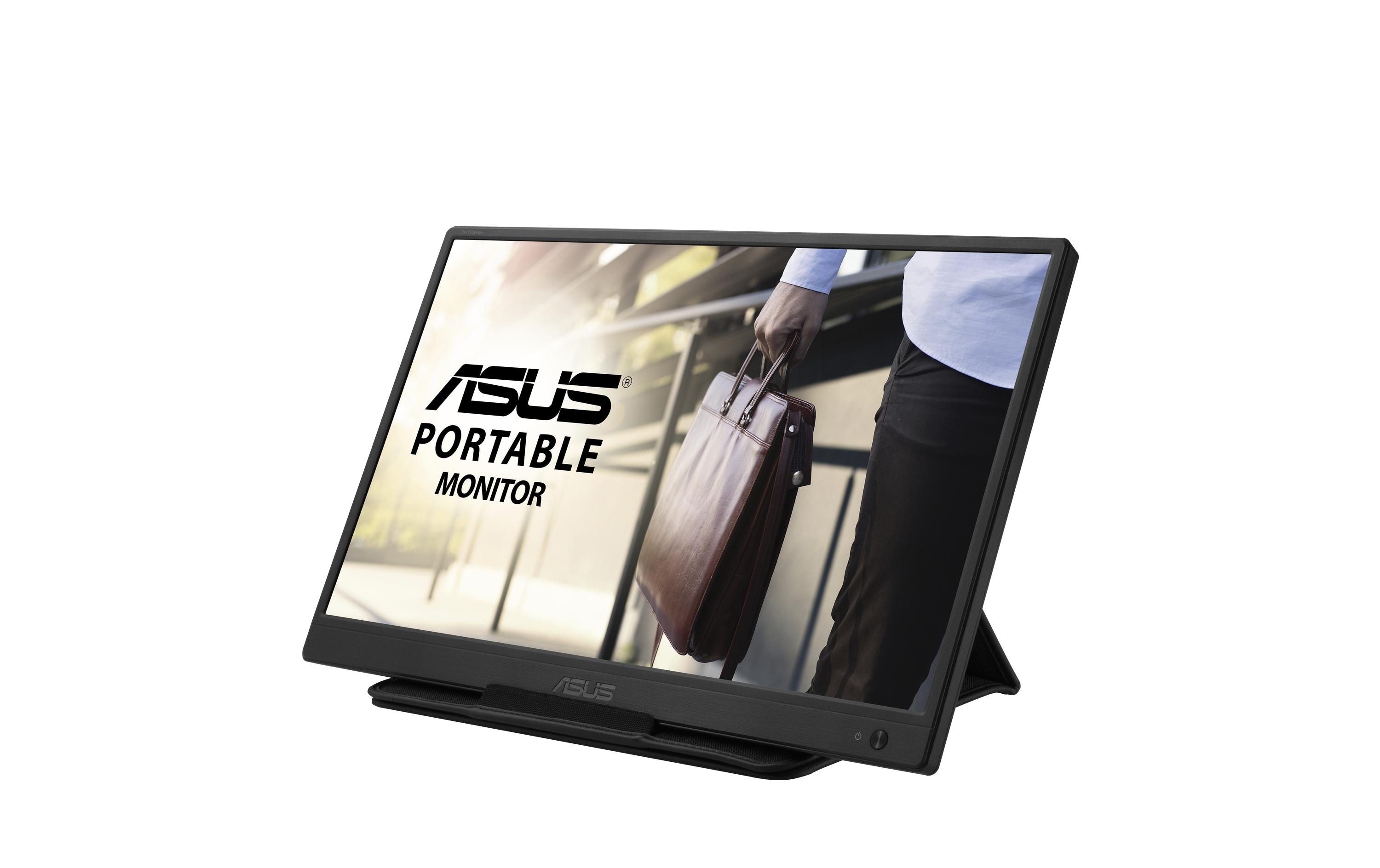 ASUS ZenScreen MB165B - LED-Monitor - 39.6 cm (15.6") - tragbar - 1366 x 768 WXGA @ 60 Hz - TN - 220 cd/m² - 500:1 - 10 ms - USB - Schwarz