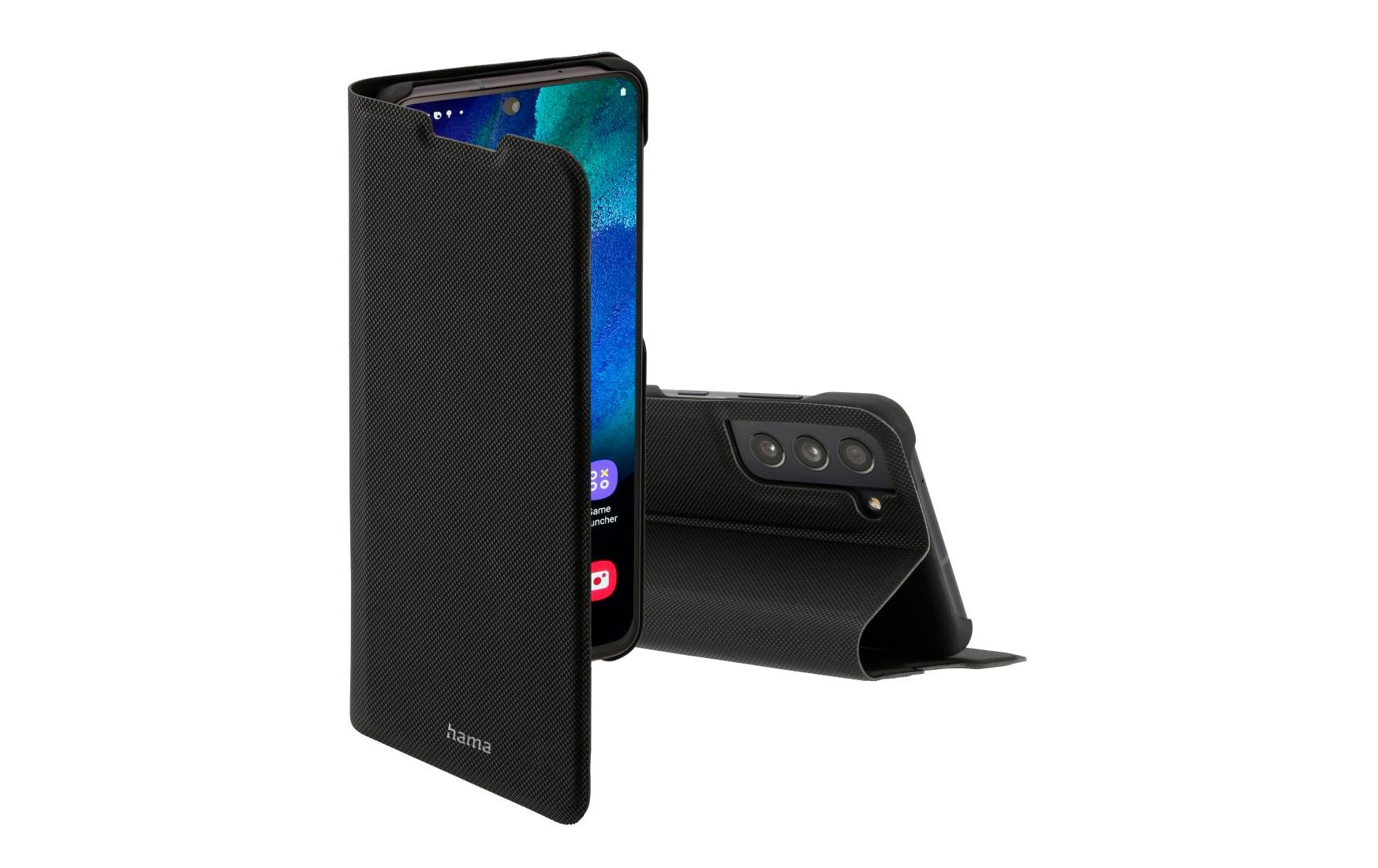 Hama Essential Line "Slim Pro" - Flip-Hülle für Mobiltelefon - Polyurethan - Schwarz - für Samsung Galaxy S21 FE 5G