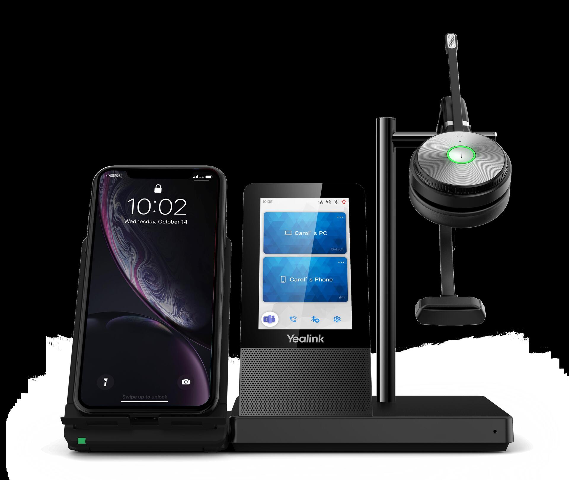 Yealink WH66 Mono - Headset - ohrumschließend - DECT - kabellos - UC-zertifiziert