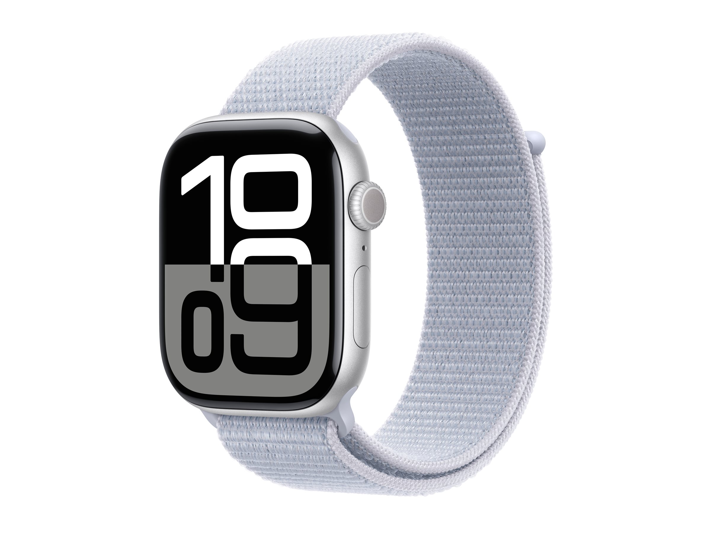 Apple Watch Series 10 GPS 46mm Silver Aluminium Case mit Blue Cloud Sport Band (MWWN3QF/A)