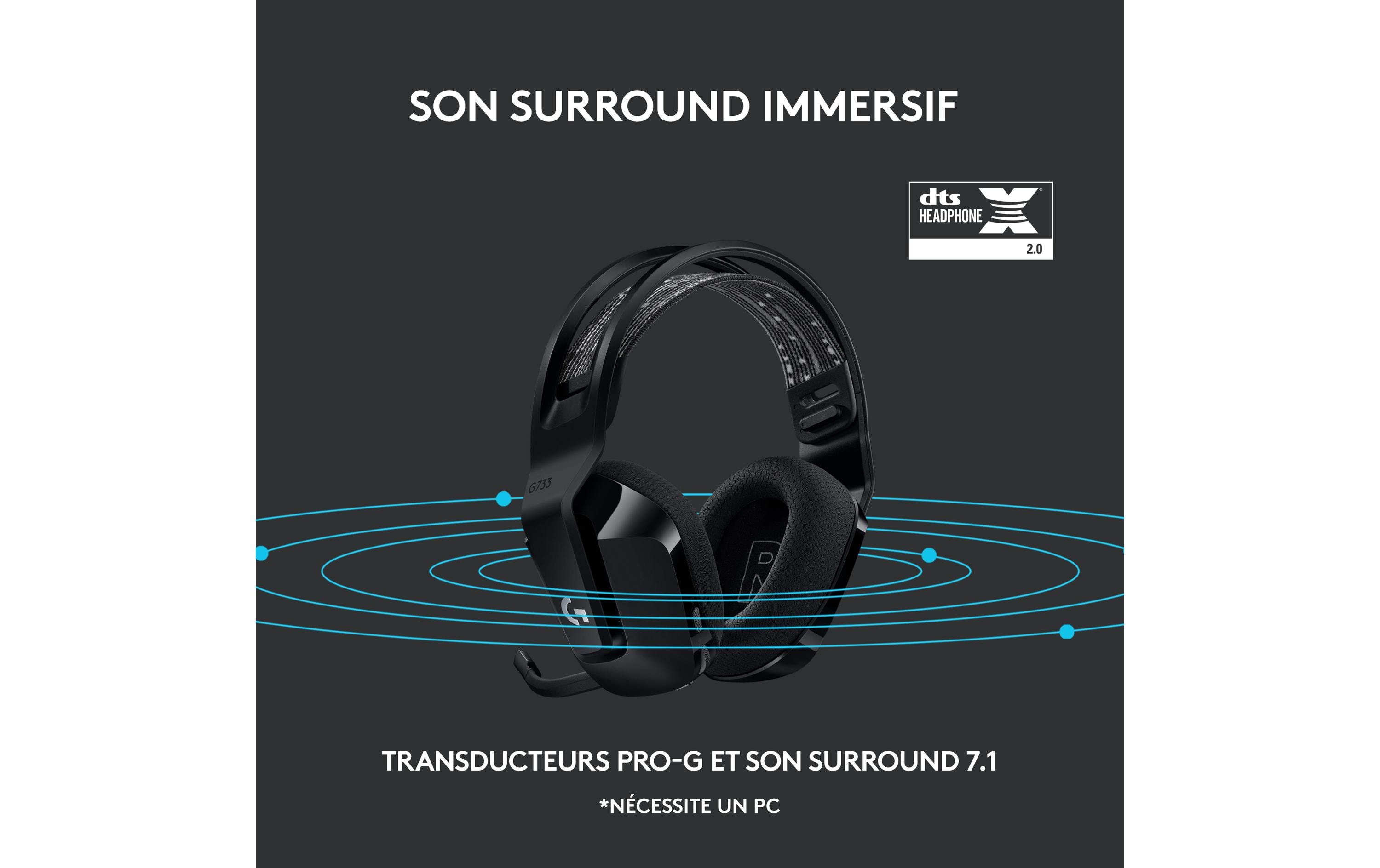 Logitech G G733 LIGHTSPEED Wireless RGB Gaming Headset - Headset