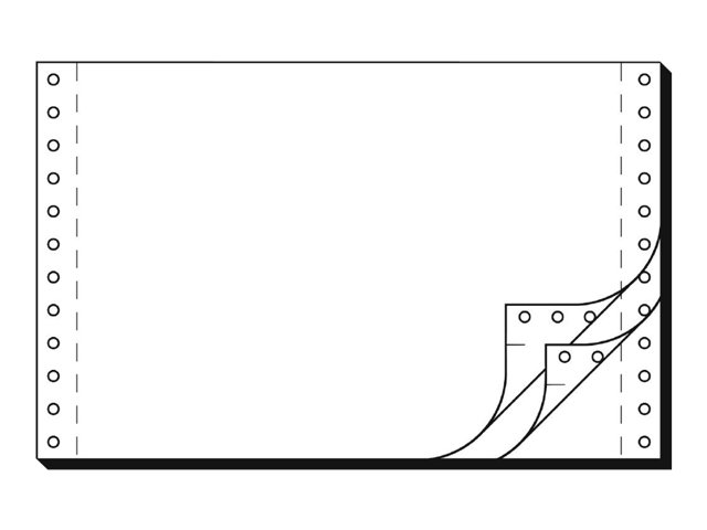 Sigel DIN-Computer paper - Normalpapier - 1200 Blatt - 152.4 x 240 mm - 56 g/m²